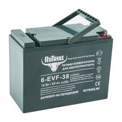 Тяговый аккумулятор RuTrike 6-EVF-38 GEL (12В) 45 А/ч