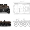 Схема болотохода Tinger Armor W8