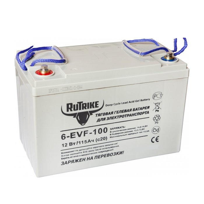 Тяговый аккумулятор RuTrike 6-EVF-100 GEL (12В) 100 А/ч